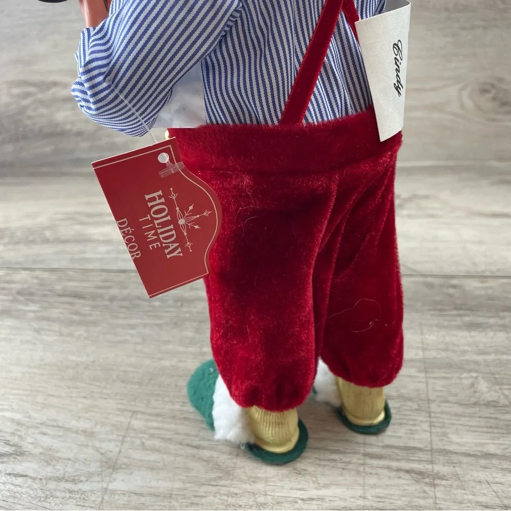 Christmas Decor Santa Claus With List Checking It Twice 10” Holiday Time NWT